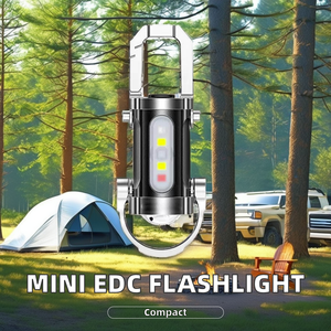 Xách tay 300lumen EDC dẫn bóng đèn Keychain Đèn pin 7 chế độ ABS Đèn cơ thể USB sạc IP65 đánh giá có thể sạc lại USB sạc cáp - Product Image 4