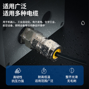 Copper Plated Nickel <b>Cable</b> Gland Pg20 Ip68 Waterproof Marine Grade Armor Sealed Connector For Low Voltage Applications - Product Image 5