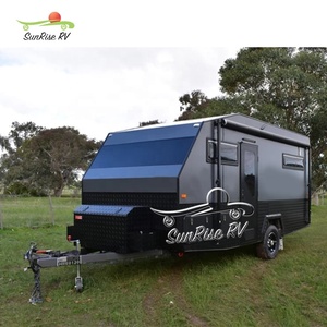 Remorque de moto en fibre de verre à la mode, prix de gros d'exportation, remorque de voyage pour jouet Rv avec salle de bain - Product Image 1