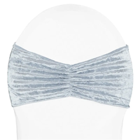Nœuds de chaise élégants en velours extensible avec volants pour la décoration de mariages, événements et fêtes