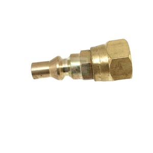 Brass Propane Refill <b>Connector</b> 1/4 Inch To 3/8 Flare <b>Quick</b> Connect For Gas Stove Conversion - Product Image 1