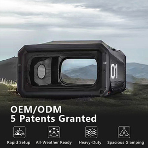 Tùy Chỉnh Màu Đen Viên Nang Lều Ngoài Trời Lớn Sang Trọng Inflatable Cắm Trại Lều Với Lưới Cửa Sổ Cửa Bền Không Thấm Nước Oxford Vải - Product Image 1