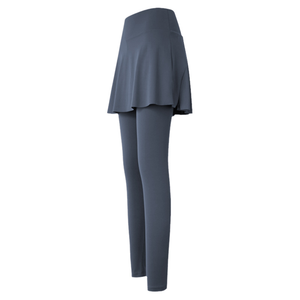 Pantalons de sport pour femmes à taille haute et coupe slim, jupes deux pièces en spandex/nylon pour le printemps et l'automne - Product Image 2