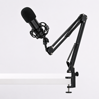 Kit de microphone à condensateur professionnel JINJUE MM112 avec bras articulé pour podcast, streaming, jeux et chant
