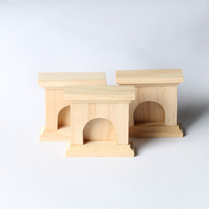 Cheminée en bois massif naturel pour maison de poupée, plantes succulentes miniatures, accessoires décoratifs, jouet BJD - Product Image 2