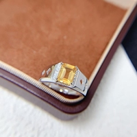 Bague pour homme en argent sterling 925 de haute qualité, citrine naturelle, vintage, vente en gros, bijoux fins imperméables
