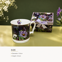 Mug à café en céramique personnalisé, tasse à café en céramique violette, Chine, écologique, pour cadeaux d'affaires, maison, bureau, mug en céramique