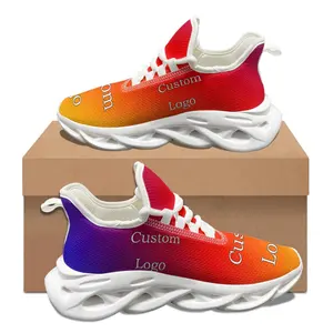 OEM Suppliers Print on Demand Dropshipping Shoes Running Shoes for Women Wholesale Custom Logo Image Breathable Sneakers Female