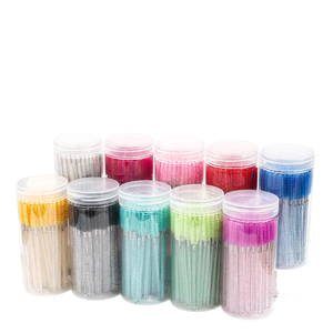 50pcs Colorful Crystal Spoolies Nylon <b>Glitter</b> Mascara Wand Eyelash Extension Cleaning Brush - Product Image 1