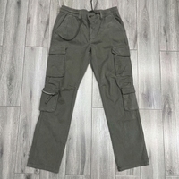 BAWANGCHENG Pantalon cargo à jambes droites de haute qualité 100% coton, taille plus, style streetwear hip-hop, pour hommes, imperméable et anti-plis