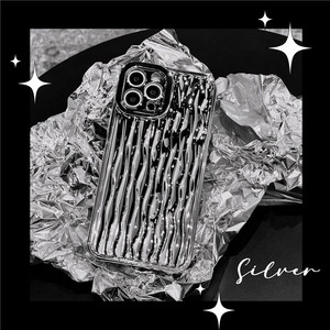 Funda de teléfono de lujo con ondulación de <span class=keywords><strong>agua</strong></span> galvanizada 3D <span class=keywords><strong>para</strong></span> <span class=keywords><strong>Iphone</strong></span> 16 15 14 roMax 13 Pro Max 11 12 XSMAX XR, funda protectora suave plateada - Product Image 2
