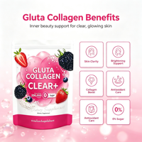 Poudre de collagène et de glutathion à marque privée, boisson de beauté au collagène et aux canneberges, complément alimentaire oral