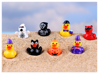 Noël mini 3d figure lot de minuscules jouets de canard maison de poupée miniatures mini résine canard artisanat ornement petit jouet d'hiver pour enfant