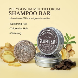 Usine En Gros Croissance Des Cheveux Naturel Vegan Shampooing Barre Assombrissement Des Cheveux Noir Polygonum Savon - Product Image 2