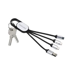 Cable de Carga USB de Bolsillo, Cable Magnético Trenzado con Logotipo de Marca, Cargador Móvil Multi USB, Cables de Datos 3 en 1 - Product Image 3