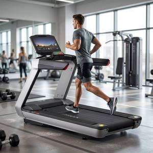 Tapis roulant commercial avec moteur servo AC 7,0 CV de puissance maximale, écran tactile 21 pouces, machine de course électrique pour salle de sport, fitness, club, hôtel - Product Image 2