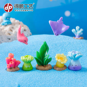2407 depeng Animal marinho Dolphin Seal Tartaruga marinha Tubarão polvo Resina coral artesanato decoração do tanque de peixes - Product Image 5