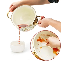 Ensemble de casseroles en émail à double oreilles, 10 pièces, style vintage, antiadhésif, cuisinière à gaz, cuisinière à induction, ensemble de casseroles universelles avec couvercle en verre