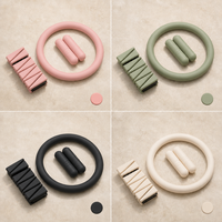 Ensemble d'entraînement en silicone esthétique aux couleurs Morandi, antidérapant, haltères pour les mains, bracelet pour les bras et les jambes, anneau de Pilates pour femmes, fitness