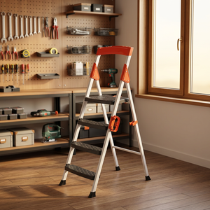 Promax PPM-709 escabeau moderne 9 + 1 marches Ultimate Access & Safety Capacité de charge de 120KG pour l'entrepôt et l'utilisation des outils - Product Image 3