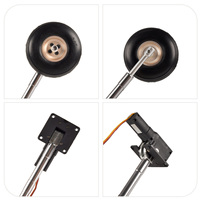 Train d'atterrissage électrique rétractable pour avion RC de 4 à 6 kg, roue à moyeu en alliage PU de 3 pouces, amortisseur télescopique ZY15091SM 90001