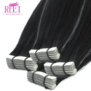 थोक मानव टेप बालों का विस्तार सीधे कुंवारी रेमी टेप बालों के विस्तार में कुंवारी रेमी टेप - Product Image 1