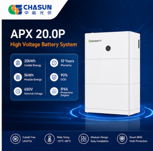 Batería Híbrida Apilable CHASUN Split Grid APX HV LFP 600-980V 10kW de Salida IP66 para Montaje en Suelo/Pared C&I ESS Residencial - Product Image 2