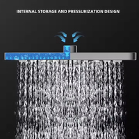 Système de douche intelligent en aluminium chromé pour salle de bain avec 4 fonctions, ensemble de robinets à jet froid et chaud pour usage hôtelier