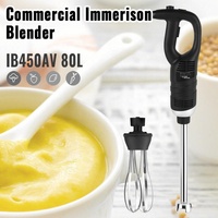 Blender Elektrik Komersial 250W Heavy Duty Hand Mixer Kecepatan Variabel Mixer Tongkat Dapur Pisau Baja Tahan Karat 304