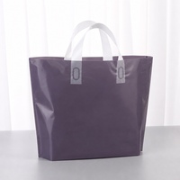Sacs de courses en plastique HDPE réutilisables et imperméables avec poignées, imprimés, pour vêtements, commerce de détail et petites entreprises