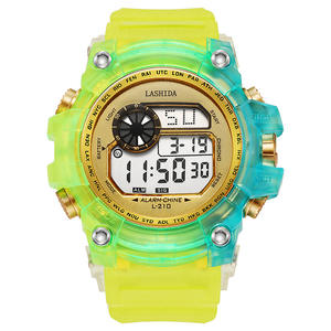 Reloj Digital Transparente con Degradado de Arcoíris LASHIDA, Reloj Deportivo de Moda Urbana Multifunción, Reloj de Regalo para Jóvenes - Product Image 1