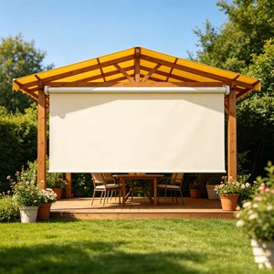 Stores enrouleurs électriques sur mesure Zebra, moteur rechargeable, fixation au <span class=keywords><strong>plafond</strong></span>, moteur intelligent, polyester, occultation totale 100%, télécommande/WiFi/application - Product Image 1