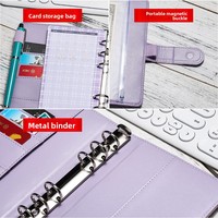 Carnet de comptabilité créatif A6 en similicuir, style français, pour budget et planification financière, idéal pour les cadeaux transfrontaliers