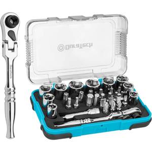 33pcs OEM DIY Socket Wrench Ratchet Screwdriver <b>Hand</b>-Powered Chrome Vanadium Steel <b>Tool</b> Kit Hard Case for Household Auto Repairs - Product Image 1