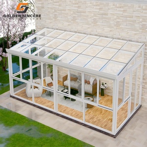 GS Glass Room Sunroom with Folding <b>Doors</b> and Retractable <b>Screens</b> for Outdoor Dining - Product Image 4
