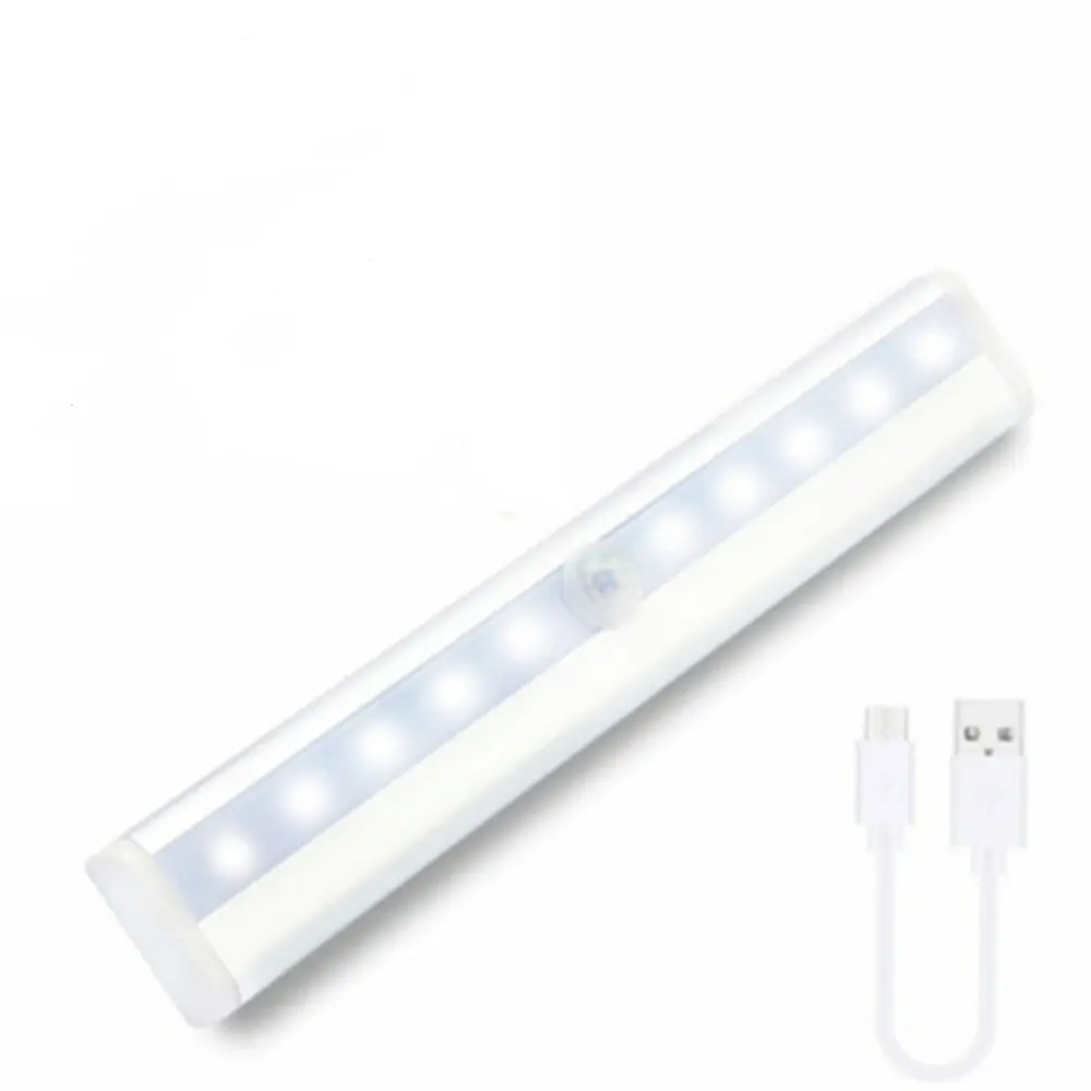LED USB10LEDs sensore di movimento magnete batteria ricaricabile Smart armadio luce luce led striscia di luce