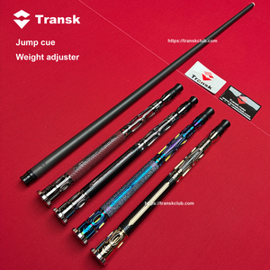 Queue de billard Transk Jump Cue 2 pièces, fût en fibre de carbone, joint en alliage d'aluminium, durable, pour snooker et billard - Product Image 1