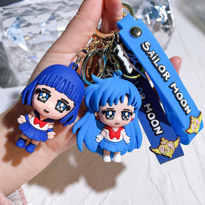 Porte-clés en PVC Usagi Tsukino de <span class=keywords><strong>Sailor</strong></span> <span class=keywords><strong>Moon</strong></span>, pendentif de sac pour couple, porte-clés de voiture - Product Image 4