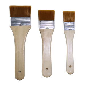 Pinceau plat en nylon professionnel 3 pièces pour peinture à l'huile et à l'<span class=keywords><strong>aquarelle</strong></span> <span class=keywords><strong>pinceaux</strong></span> en bois essentiels pour artistes - Product Image 5