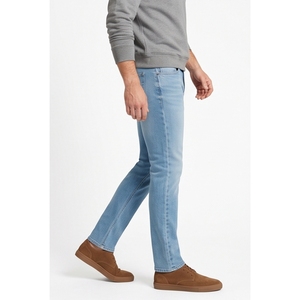 Jeans de Mezclilla Azul Claro para Hombre, Corte Slim Fit, Pierna Recta, Cintura Media, Lavado Regular, Algodón, Estilo Casual y Formal para Otoño - Product Image 5