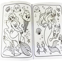 Livre de coloriage personnalisé et confortable sur le thème des sirènes, livre d'activités de dessin et de peinture, livre à couverture souple pour enfants