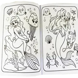 Print A Book Custom Wholesale Kids Colouring Books Mermaid Coloring Soft Cover Books Printing