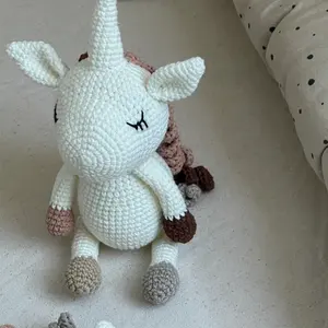 100%Cotton Soft Amigurumi Stuffed Customized Knitting Doll For Kid Gift Set Crochet Handing Bell For Baby Gift Set
