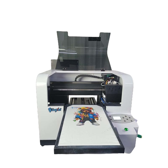 New Design A3 DTG Printer Direct to Garment Printer Flatbed T-shirt Printing Machine 30cm Desktop WithTwo Printheads