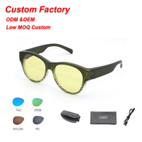 Lunettes de soleil polarisées UV400 2026 pour femmes, design surdimensionné tendance, à porter sur les lunettes de vue, logo personnalisé, vente en gros