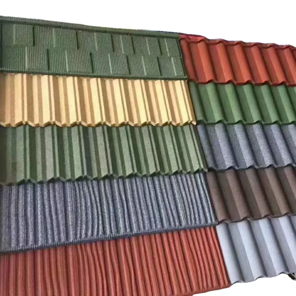 Azulejo de techo clásico moderno Hojas de techo de piedra Tejas de pizarra de color para villas