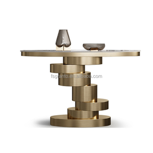 Design de luxe moderne, pieds en acier inoxydable doré et argenté, dessus en marbre, table <span class=keywords><strong>console</strong></span> <span class=keywords><strong>d</strong></span>'<span class=keywords><strong>entrée</strong></span>, salon, couloir, armoire latérale - Product Image 1