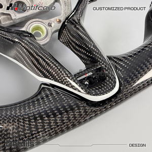 Volante Deportivo de Fibra de Carbono con Diseño de Línea Blanca Personalizado para Hyundai Serie N I30N I20N Elantra N N-line 2018-2026 - Product Image 4