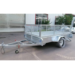 Remolque de Acero <span class=keywords><strong>para</strong></span> Automóviles de 2 Toneladas, Marca Three Horses, con <span class=keywords><strong>Jaula</strong></span>, 8x5, Galvanizado en Caliente, Piso de Placa Antideslizante, Frenos Eléctricos/de Tambor, Remolque Completo con Certificación CE - Product Image 1