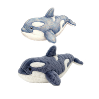 Peluche orca bleue personnalisée, peluche orca noire, animaux marins en peluche, poupées douces, cadeaux promotionnels pas chers, usine ISO Yangzhou